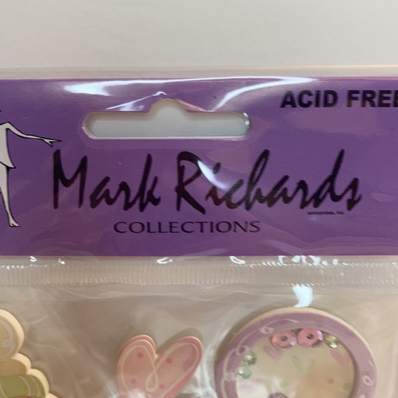 Mark Richards Scrapbook Stickers Card Making Baby Girl Rattle Bottle Paper Craft - Picture 2 of 13